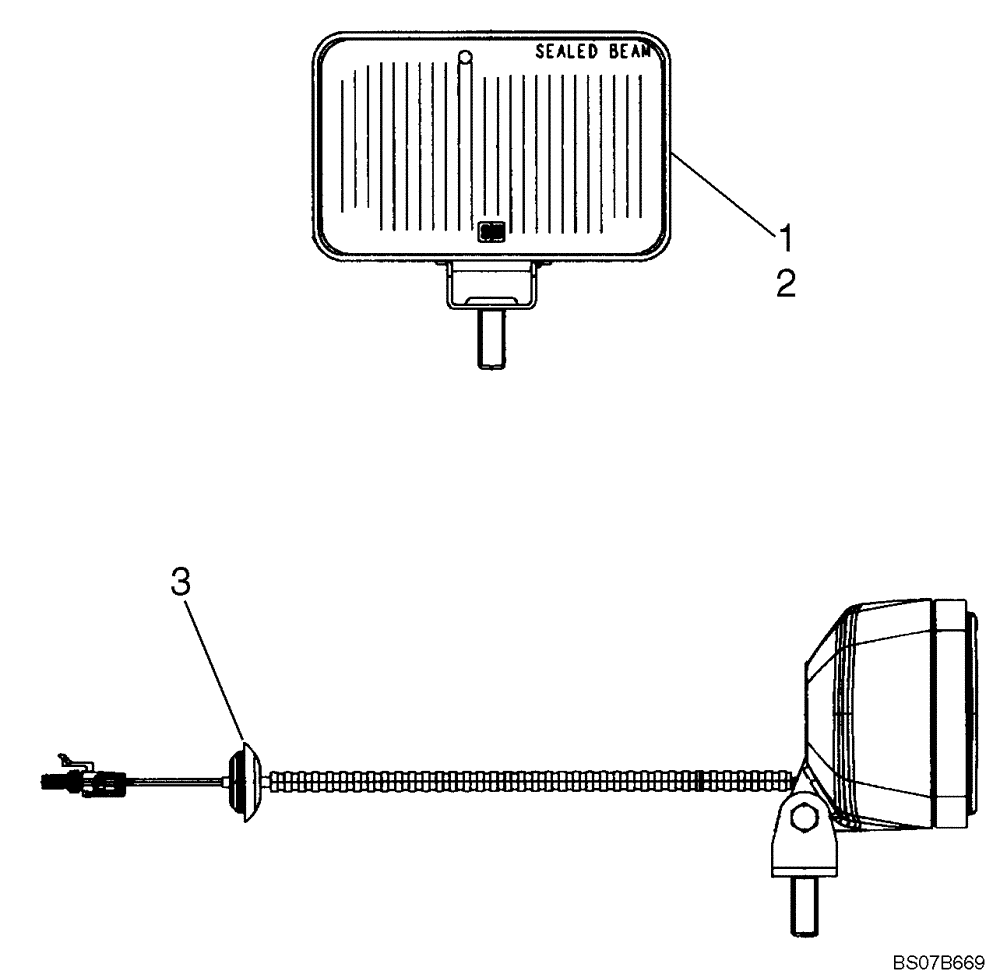 Схема запчастей Case 921E - (04-21A) - WORK LAMPS (04) - ELECTRICAL SYSTEMS