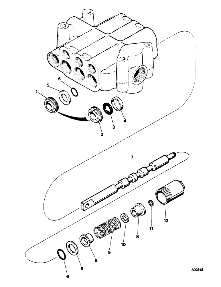 Схема запчастей Case 580G - (278) - LOADER CONTROL VALVE - CLAM SPOOL (08) - HYDRAULICS