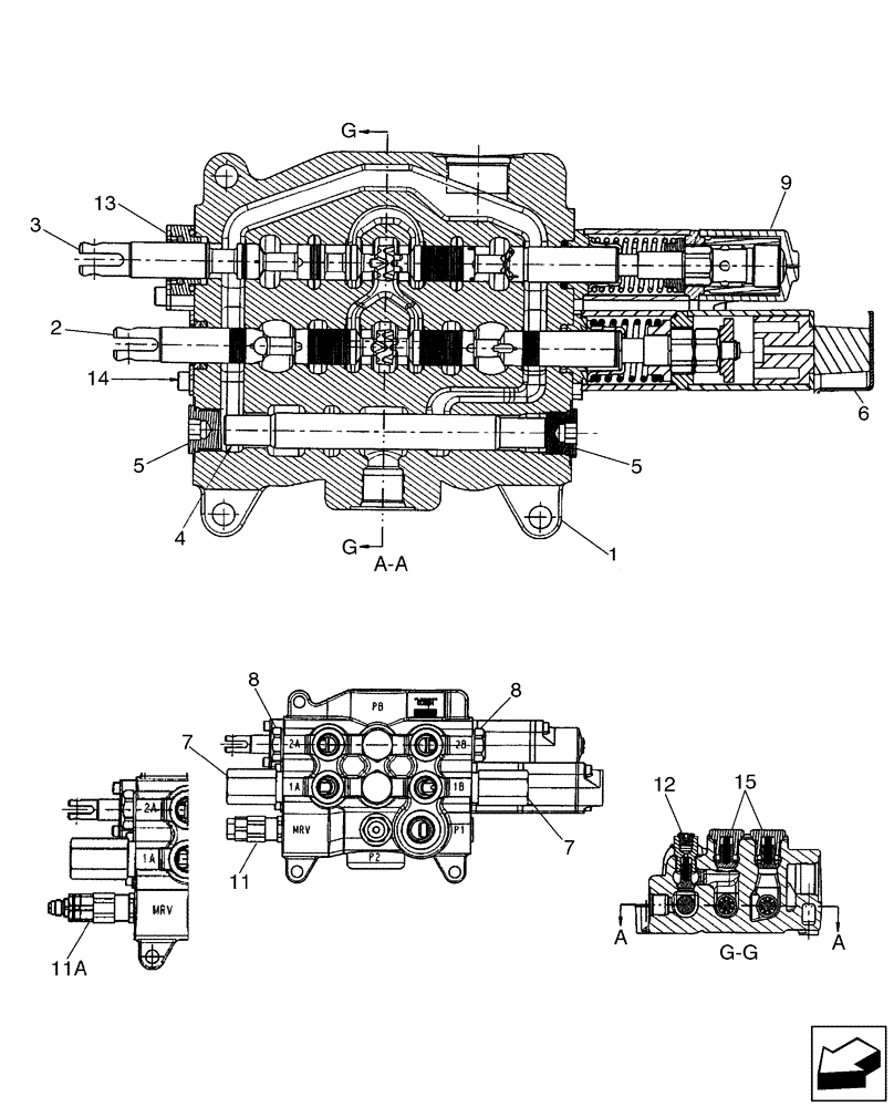 Схема запчастей Case 580SM - (35.724.09) - VALVE ASSY - LOADER CONTROL, TWO SPOOL (580SM) (35) - HYDRAULIC SYSTEMS