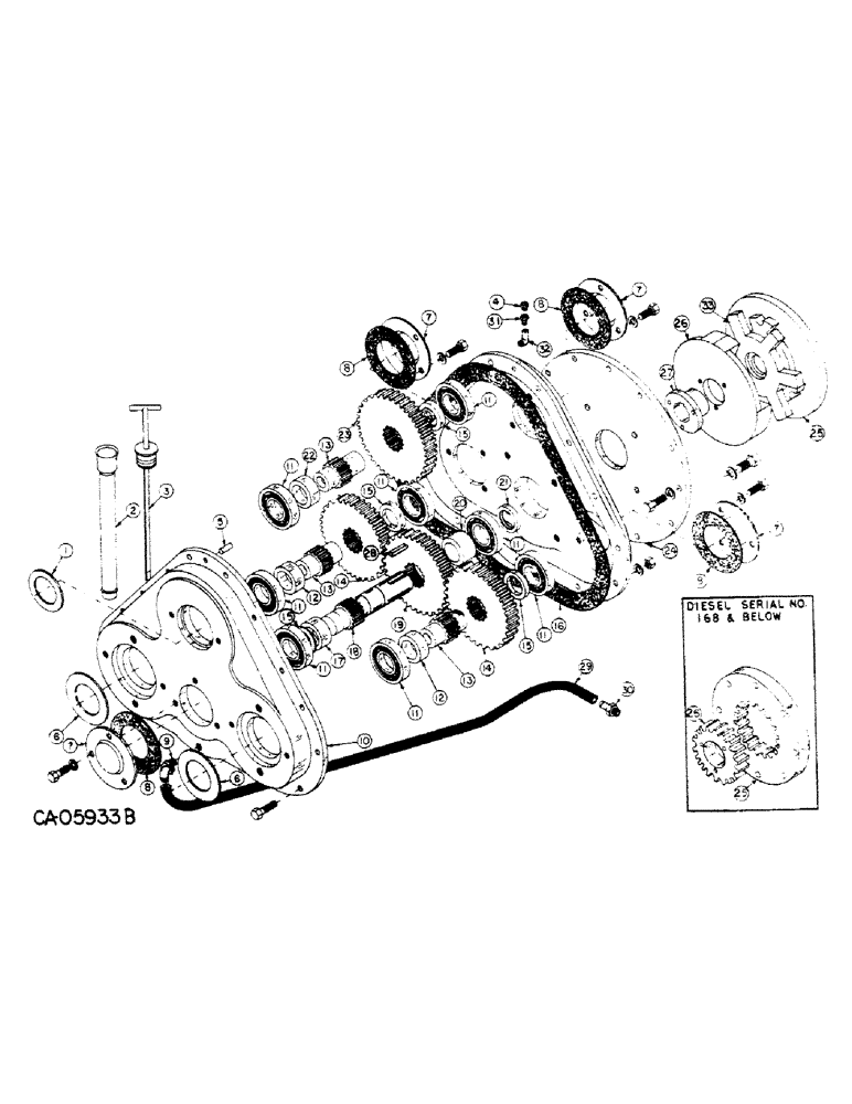 Схема запчастей Case 4150 - (07-09) - DRIVE TRAIN, HYDRAULIC PUMP DRIVE, LOADER, DIESEL, LOADER, GAS (04) - Drive Train