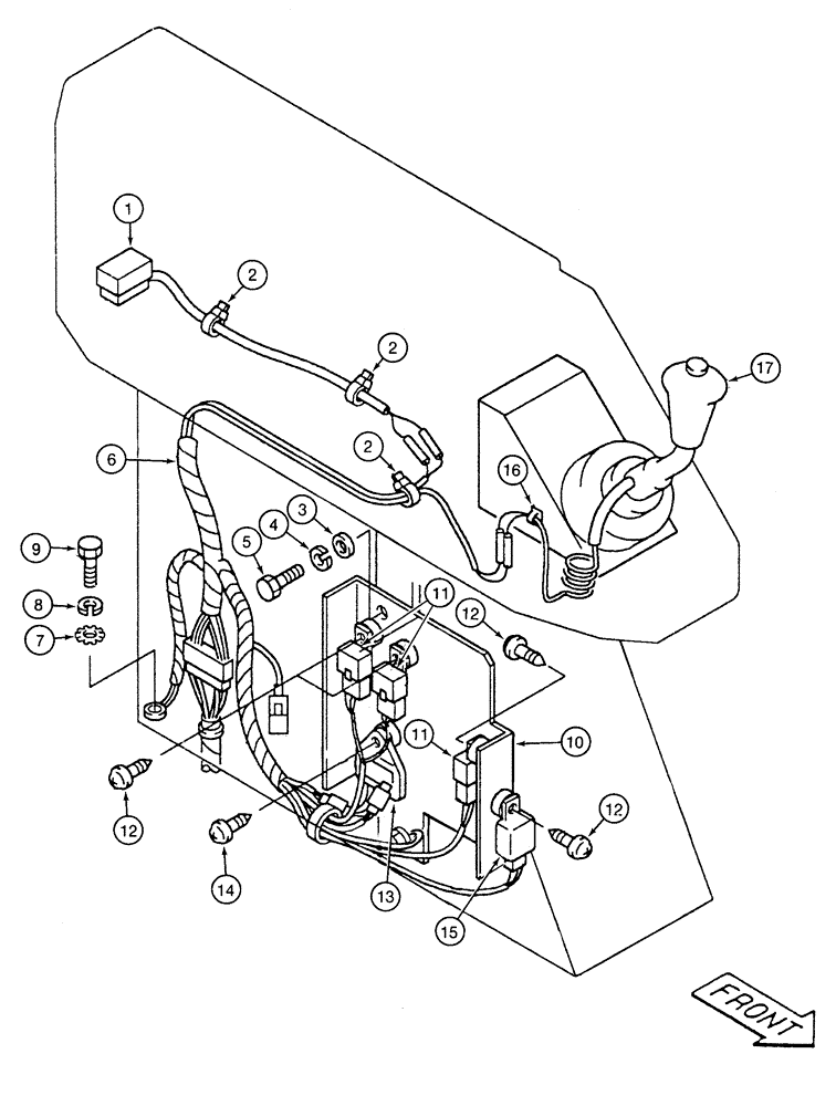 Схема запчастей Case 9020 - (4-18) - LEFT HAND CONSOLE AND HARNESS (04) - ELECTRICAL SYSTEMS