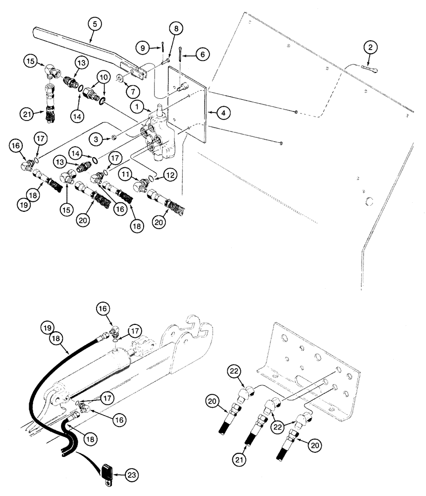 Схема запчастей Case 960 - (08-64) - HYDRAULICS CRUMBER (08) - HYDRAULICS