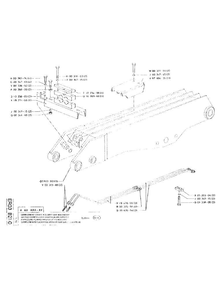 Схема запчастей Case RC200 - (113) - BOTTOM DUMP BUCKET ADAPTION ON DIPPERSTICK 