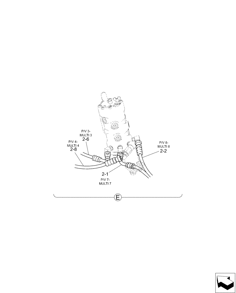 Схема запчастей Case CX17B - (01-037[03]) - CONTROL LINES, REMOTE - MULTI (35) - HYDRAULIC SYSTEMS