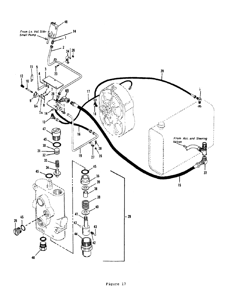 Схема запчастей Case P55 - (36) - PTO CIRCUIT - T-70 TRENCHER ATTACHMENT, SPEC. # 7055-3067 & UP 