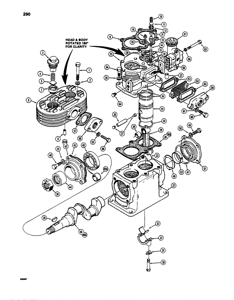 Схема запчастей Case W24C - (290) - L109543 AND L79411 AIR COMPRESSORS - ALUMINUM BLOCK (07) - BRAKES