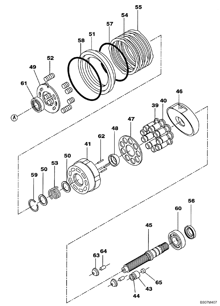 Схема запчастей Case CX135SR - (06-03) - MOTOR ASSY - TRACK DRIVE (06) - POWER TRAIN