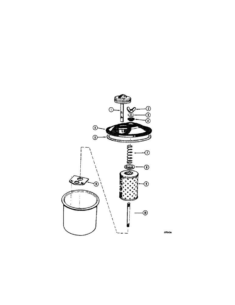 Схема запчастей Case W8E - (114[1]) - A17531 POWER STEERING RESERVOIR (05) - STEERING