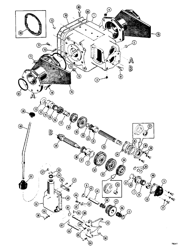 Схема запчастей Case 310G - (058) - D36982 TRANSMISSION - DIFFERENTIAL AND FINAL DRIVE SPACERS, TRANS. SN 6266E TO TRANS. SN 91302E (03) - TRANSMISSION