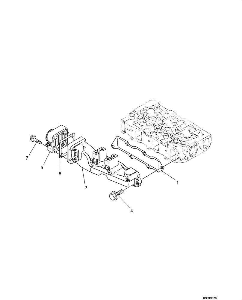 Схема запчастей Case CX36 - (02-12[00]) - MANIFOLD - INTAKE (02) - ENGINE