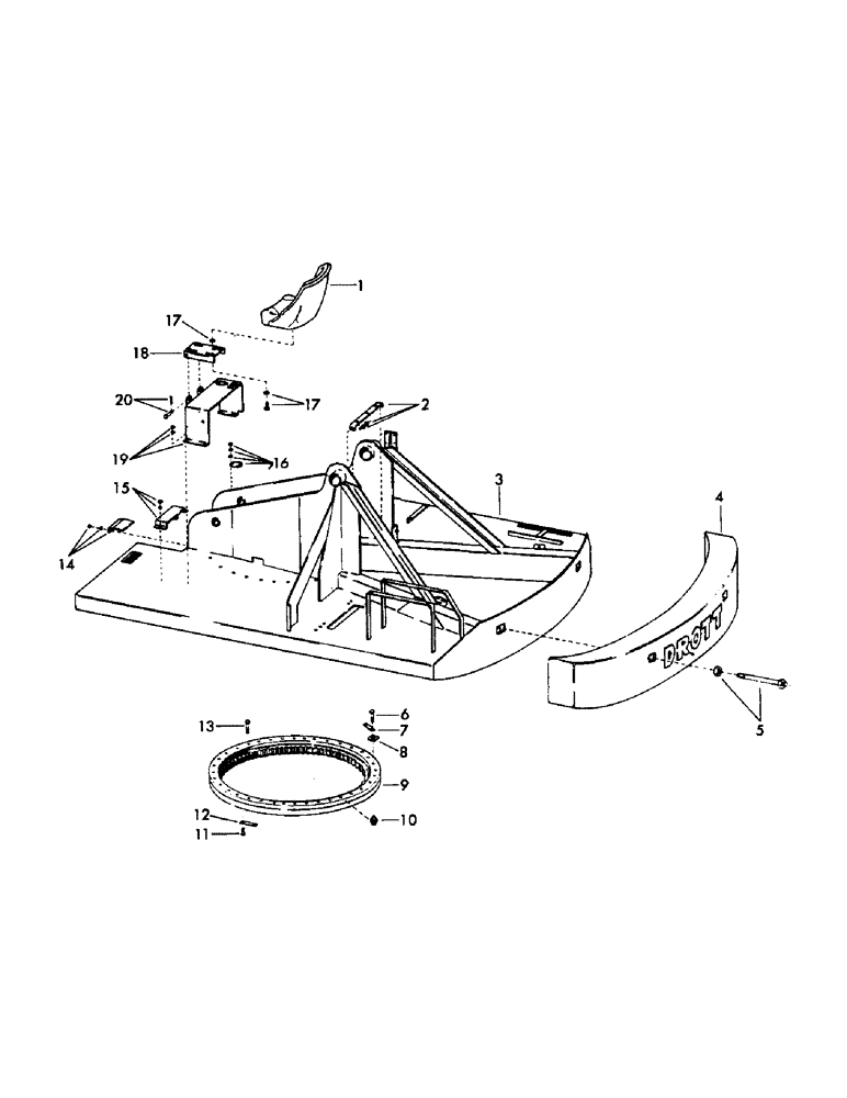 Схема запчастей Case 35YC - (D01) - COUNTERWEIGHTS, TURNTABLE, BEARING AND ATTACHING PARTS (05) - UPPERSTRUCTURE CHASSIS