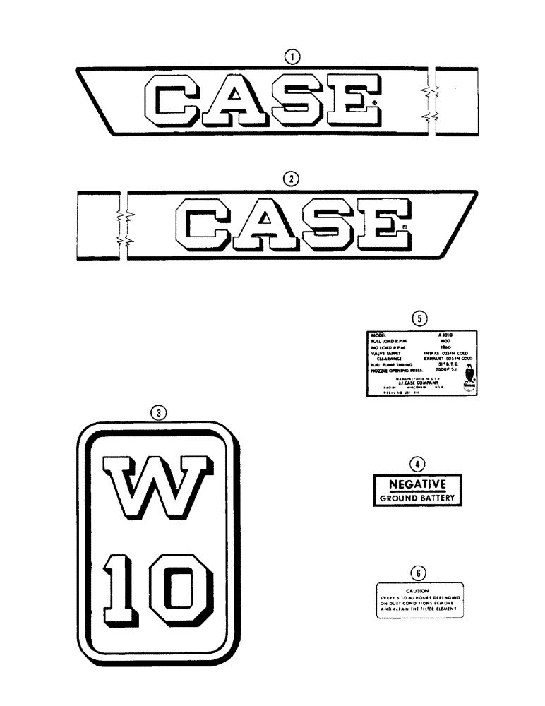 Схема запчастей Case W10 - (156) - DECALS (09) - CHASSIS