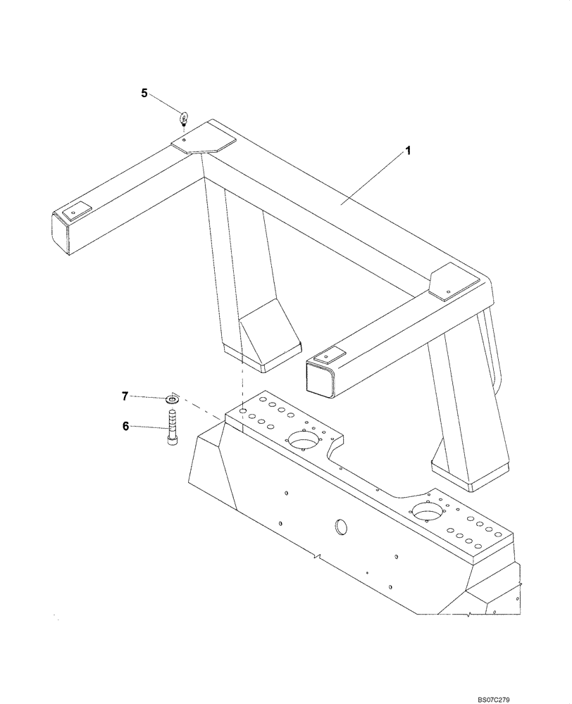 Схема запчастей Case SV216 - (12-021-00[01]) - CHASSIS - ROPS INSTALLATION (GROUP 570) (ND011814) (09) - CHASSIS/ATTACHMENTS