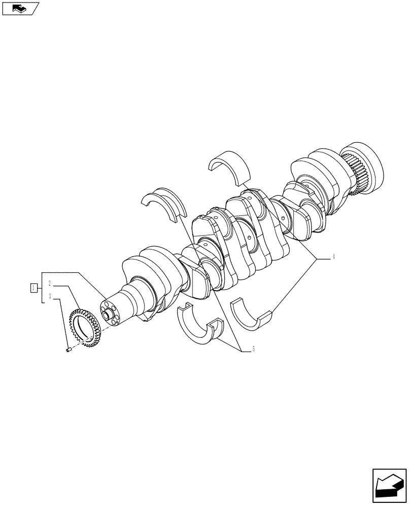 Схема запчастей Case F4HFE613U A006 - (10.103.01) - CRANKSHAFT (504068995) (10) - ENGINE