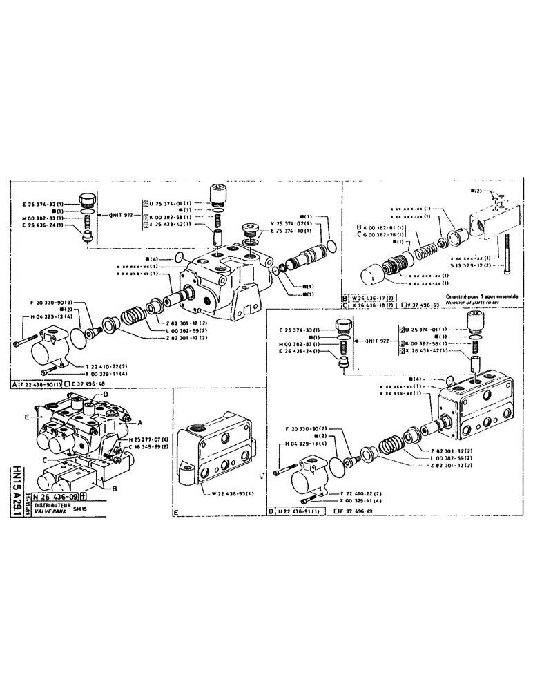 Схема запчастей Case 160CL - (207) - VALVE BANK (07) - HYDRAULIC SYSTEM