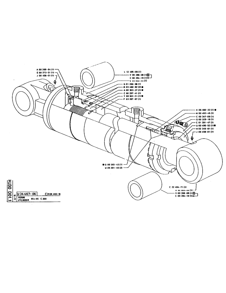 Схема запчастей Case 160CK - (153) - CYLINDER (07) - HYDRAULIC SYSTEM