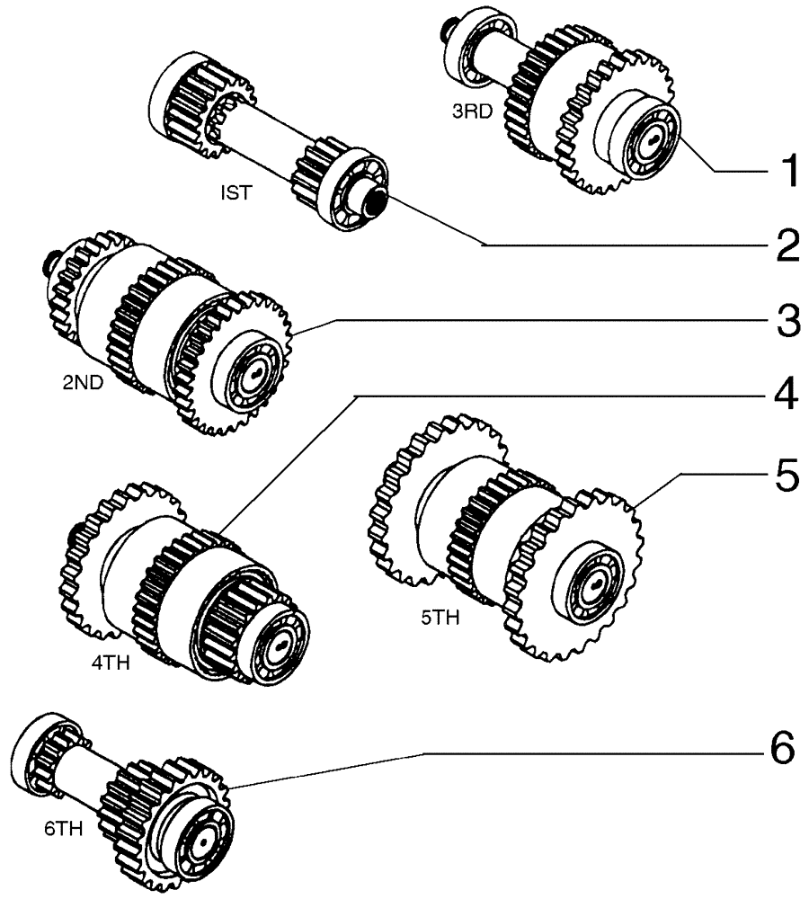 Схема запчастей Case 865B - (06-02[03]) - TRANSMISSION, SPEED SHAFTS - (DIRECT DRIVE) (Dec 7 2011 2:18:00.4996 PM) (06) - POWER TRAIN