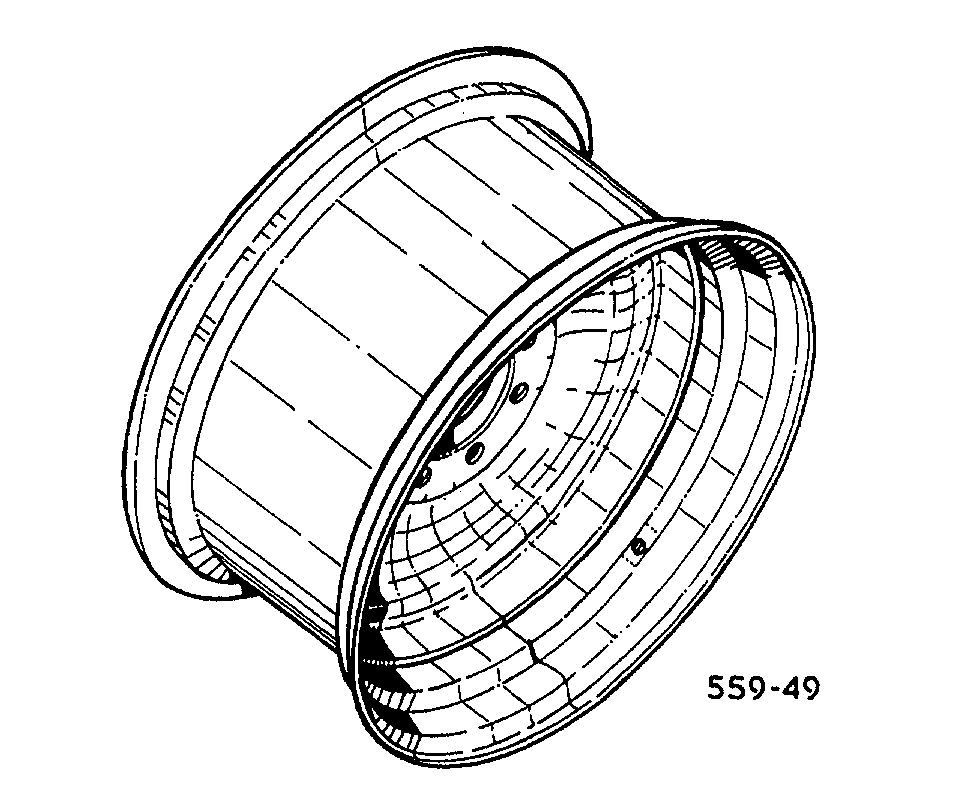 Схема запчастей Case 3400 - (152) - REAR WHEELS (44) - WHEELS