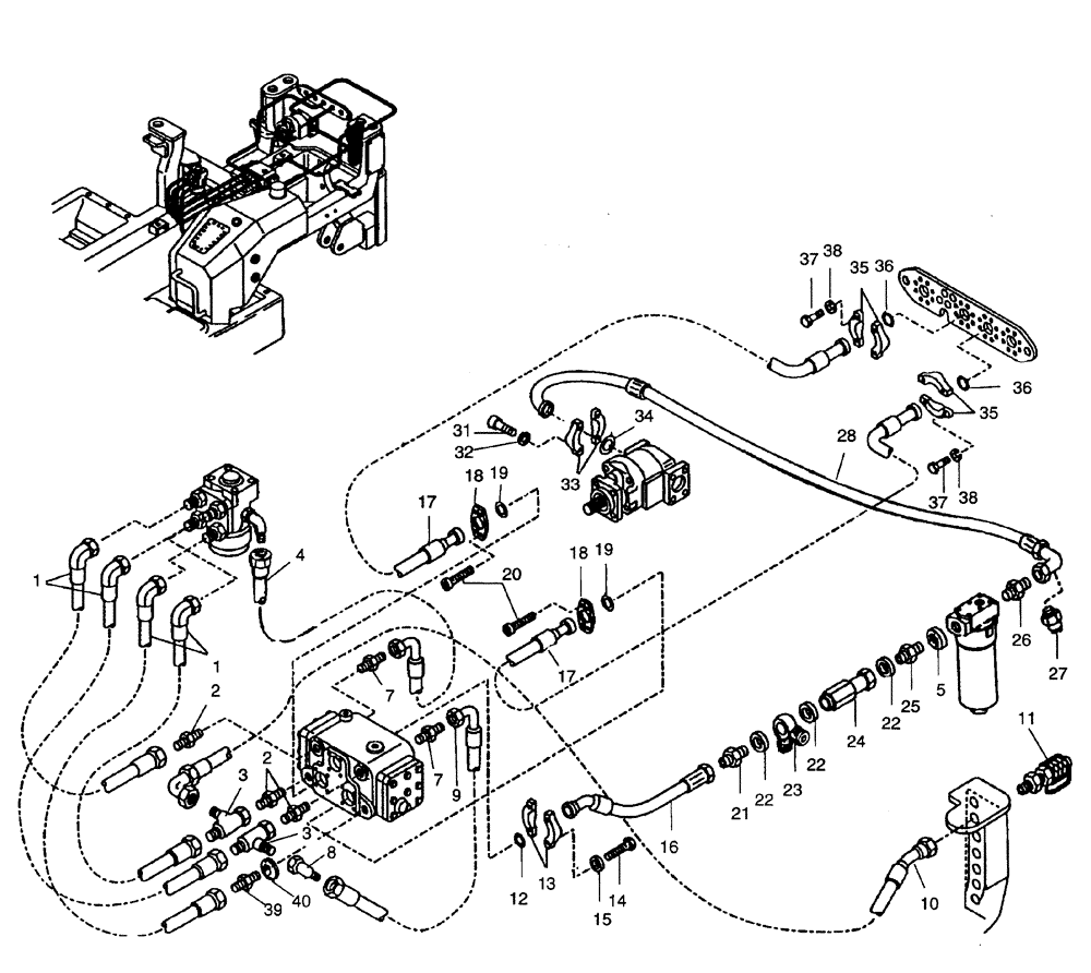 Схема запчастей Case 325 - (3.413/1[07]) - POWER STEERING - HYDRAULIC SYSTEM (325 EU / PIN 455275 AND AFTER) (325 NA / PIN HHD000108 AND AFTER) (09) - Implement / Hydraulics / Frame / Brakes