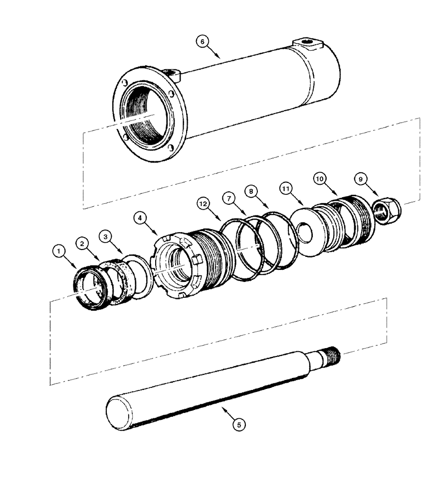 Схема запчастей Case 865 DHP - (8-112) - CYLINDER - SADDLE LOCK (08) - HYDRAULICS