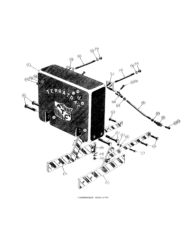 Схема запчастей Case 300 - (081) - COUNTERWEIGHT INST. (05) - UPPERSTRUCTURE CHASSIS