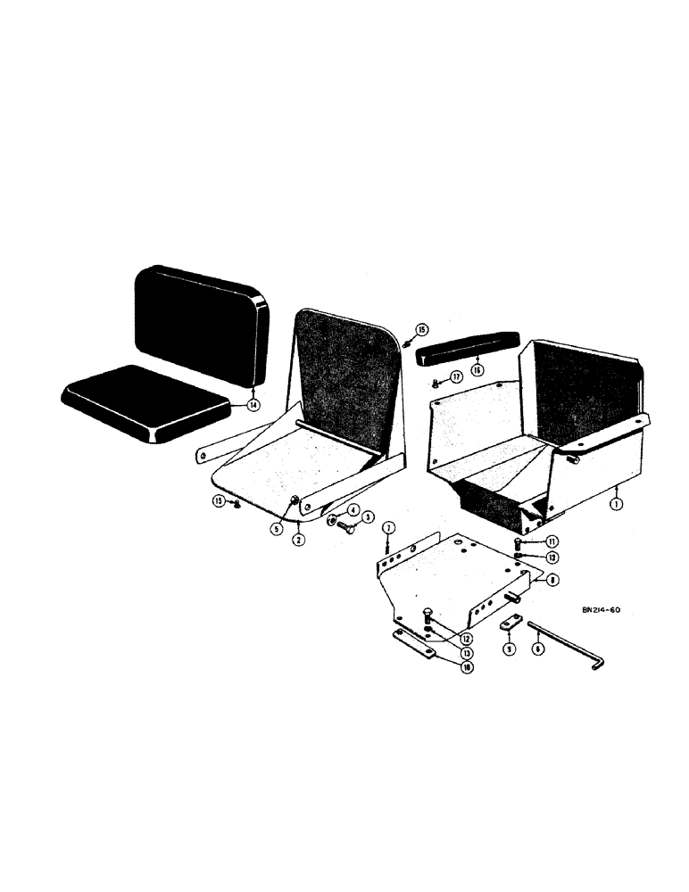 Схема запчастей Case 420B - (128) - SEAT 