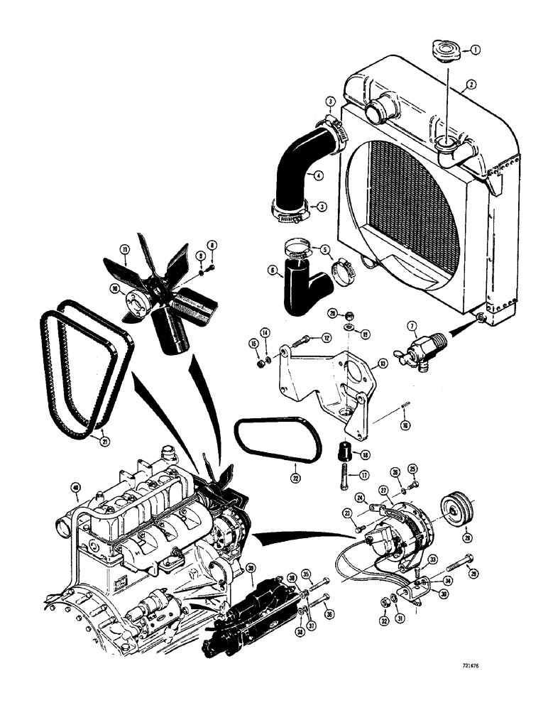 Схема запчастей Case 680CK - (064) - ENGINE AND RELATED PARTS (10) - ENGINE