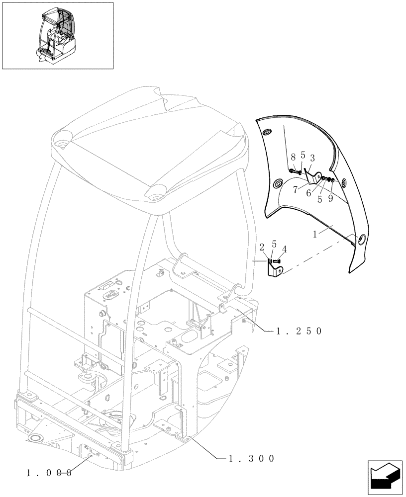 Схема запчастей Case CX16B - (5.0580[01]) - RAIN PROTECTION (88) - ACCESSORIES