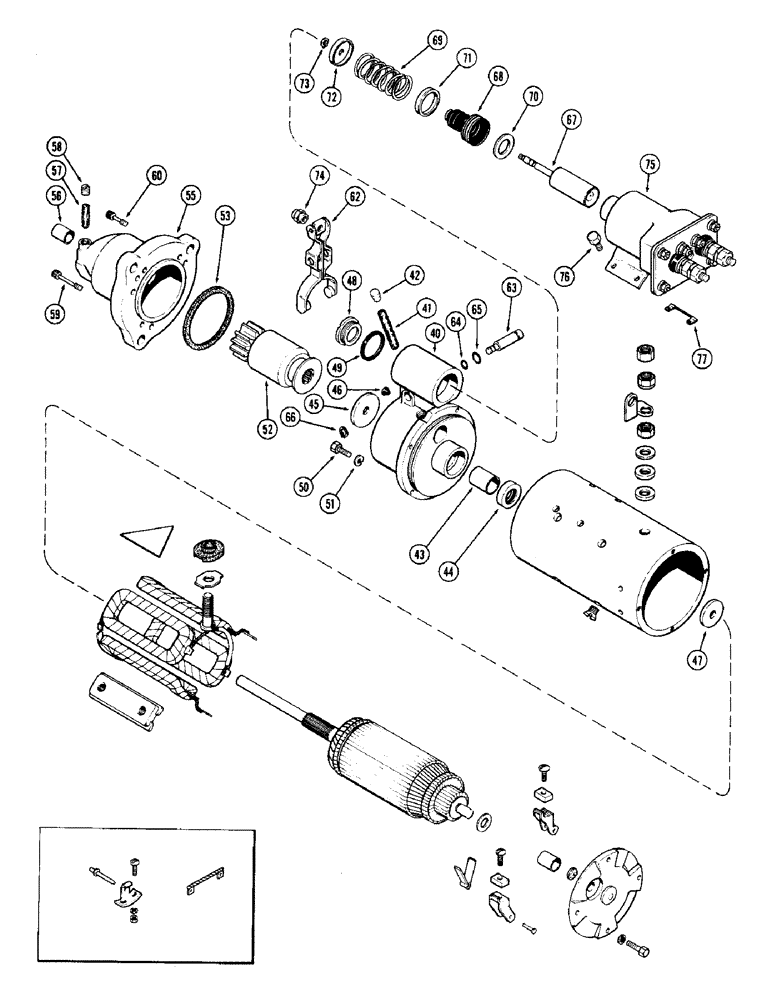 Схема запчастей Case 780 - (125C) - L106562 STARTER (04) - ELECTRICAL SYSTEMS