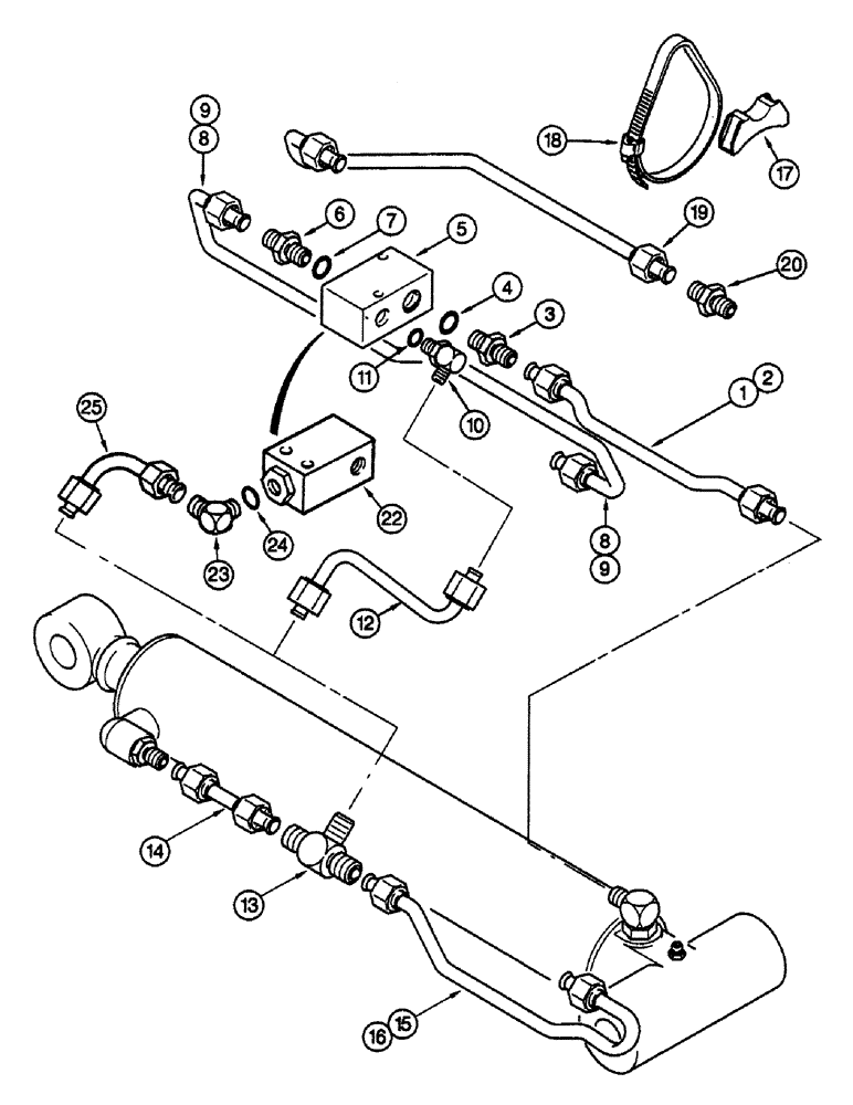 Схема запчастей Case 580SK - (8-068) - STABILIZER CYLINDER LOAD HOLDING VALVE, INTEGRAL BACKHOE (08) - HYDRAULICS