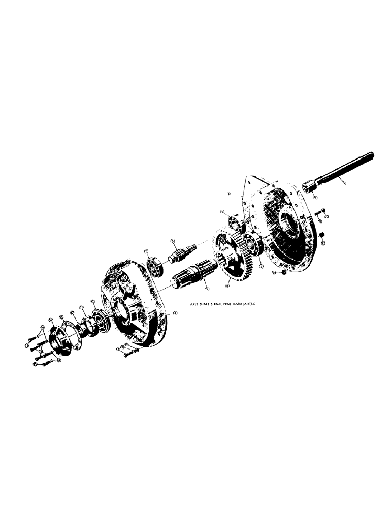 Схема запчастей Case M3B - (016) - FINAL DRIVE & AXLE SHAFT INSTALLATION 