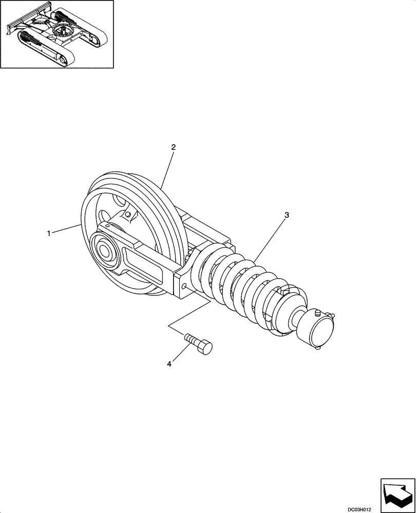 Схема запчастей Case CX25 - (05-04[00]) - TRACK - IDLER (11) - TRACKS/STEERING