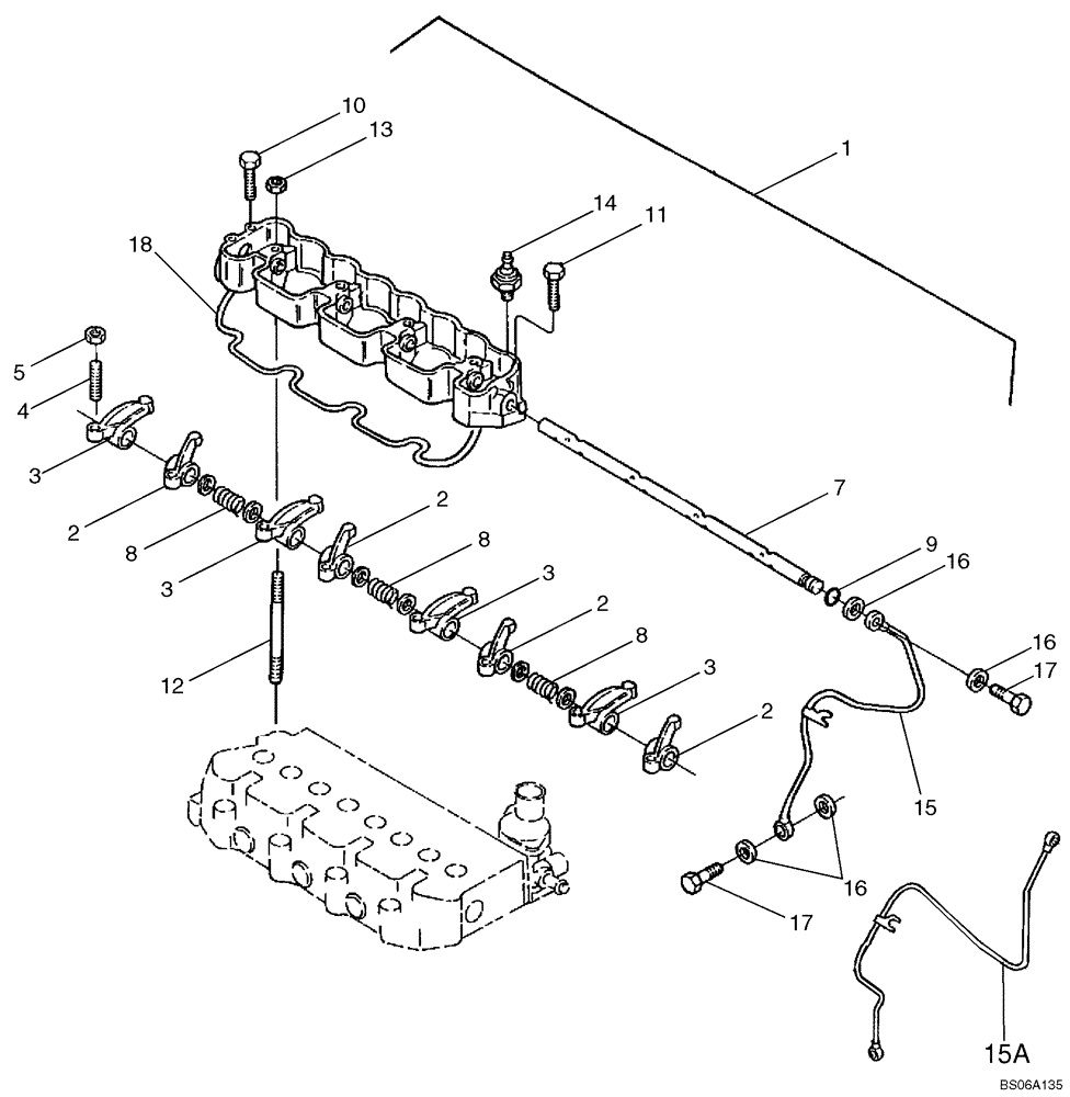 Схема запчастей Case SV185 - (10.106.02) - ROCKER ARMS (10) - ENGINE