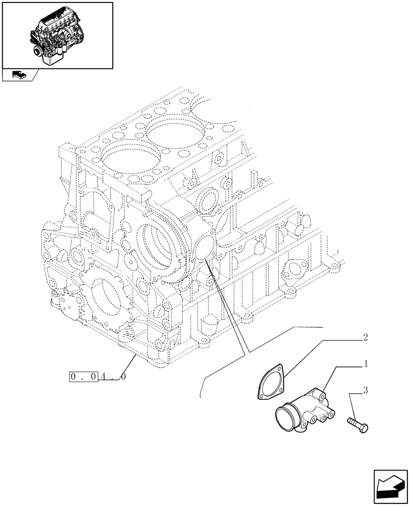 Схема запчастей Case F3BE0684J E902 - (0.32.3) - WATER PUMP PIPES (504061378) 