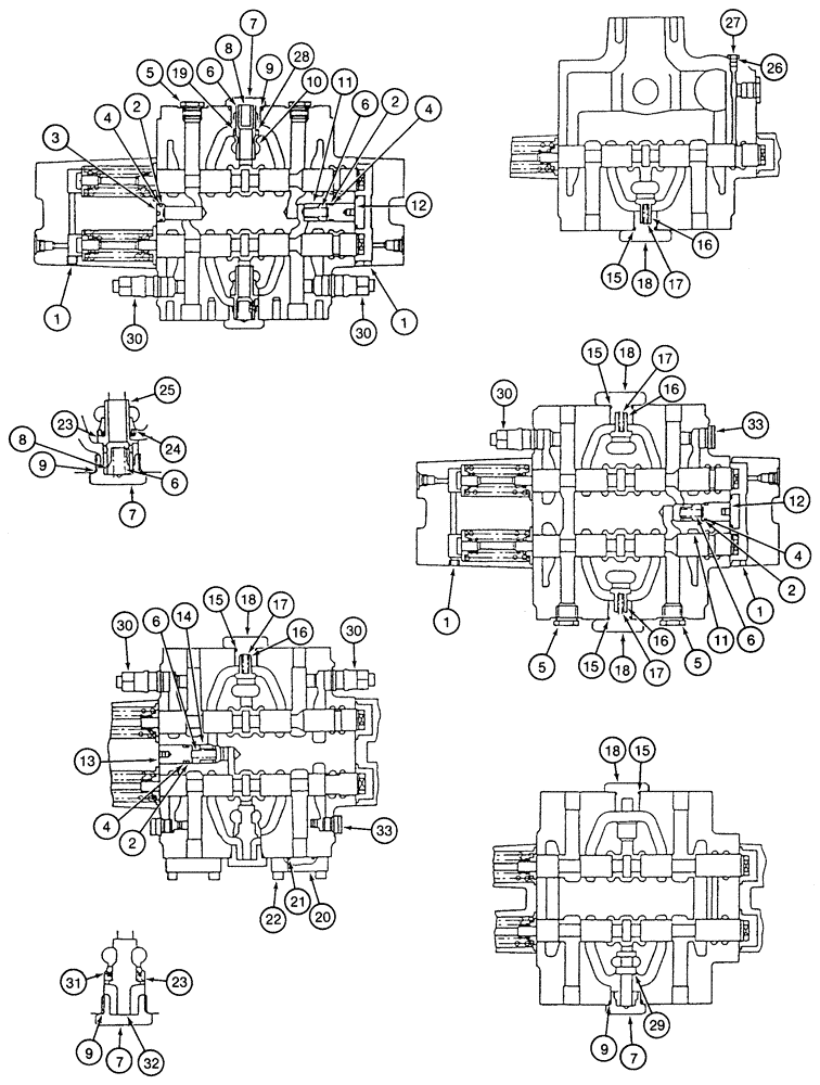 Схема запчастей Case 9060 - (8-076) - 153038A1 CONTROL VALVE, PLUGS, CHECK AND RELIEF VALVES (08) - HYDRAULICS