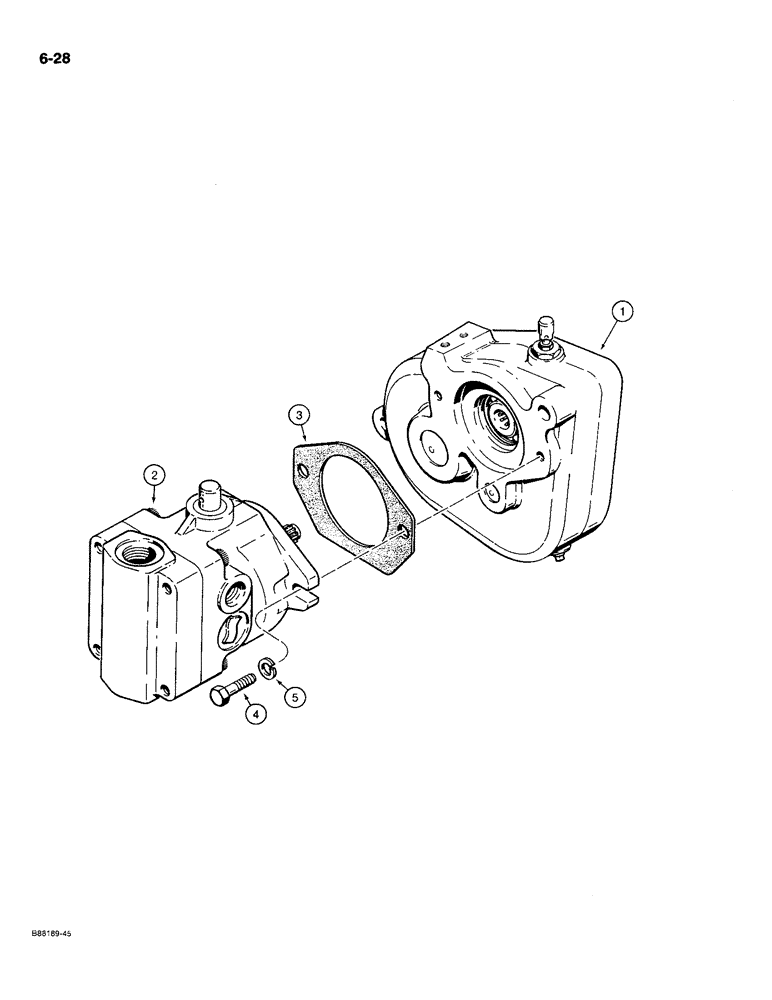 Схема запчастей Case MAXI-SNEAKER C - (6-28) - TRANSMISSION AND MOTOR ASSEMBLY (06) - POWER TRAIN