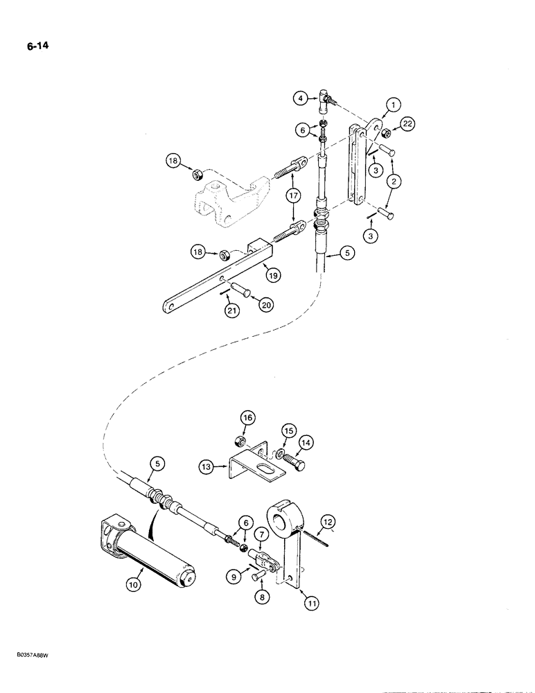 Схема запчастей Case MAXI-SNEAKER C - (6-14) - GROUND DRIVE CONTROL, USED ON MODELS PRIOR TO P.I.N. 1242166 (06) - POWER TRAIN