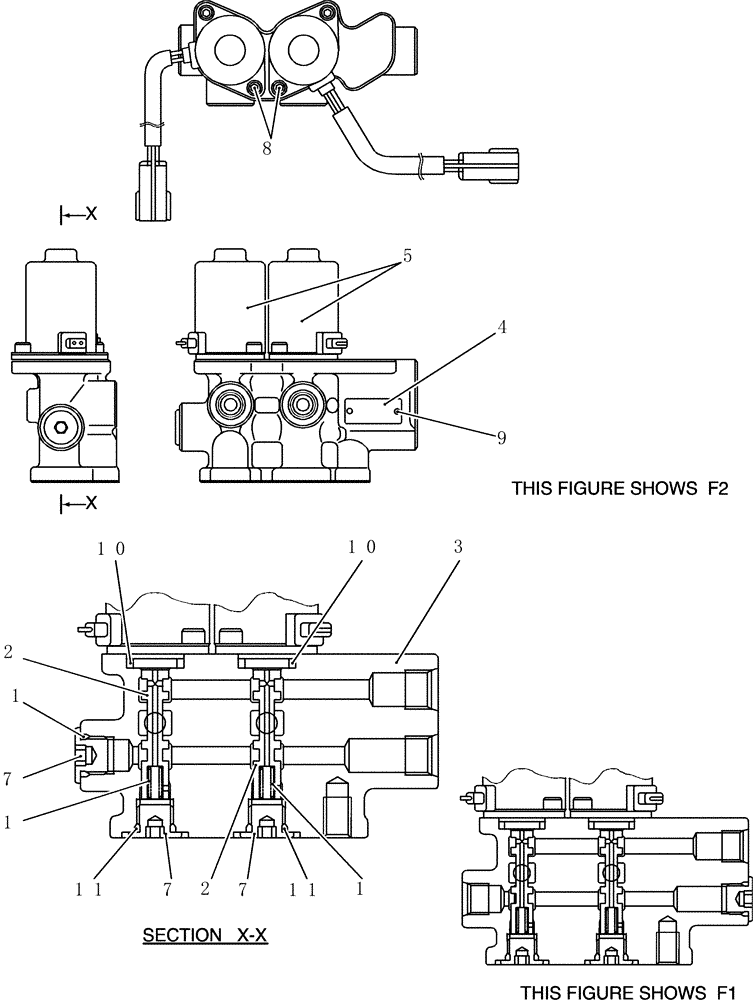 Схема запчастей Case CX50B - (HC860) - VALVE ASSEMBLY, SOLENOID (35) - HYDRAULIC SYSTEMS