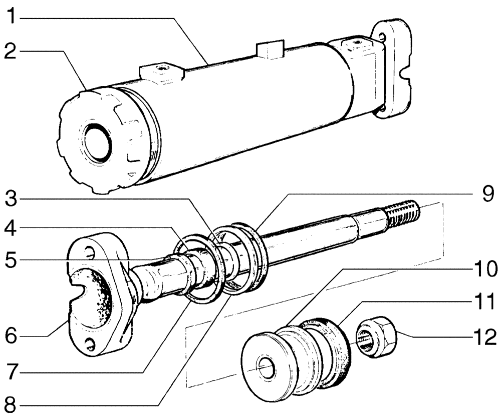 Схема запчастей Case 865B AWD - (08-74[01]) - CIRCLE SHIFT CYLINDER (08) - HYDRAULICS