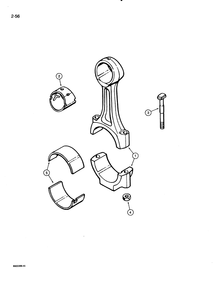 Схема запчастей Case 821 - (2-056) - CONNECTING RODS, 6T-830 ENGINE (02) - ENGINE