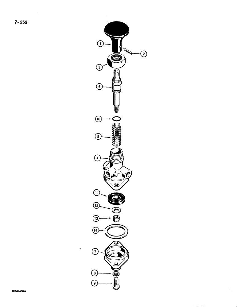 Схема запчастей Case W36 - (7-252) - PARKING BRAKE VALVE - L103834 (07) - BRAKES