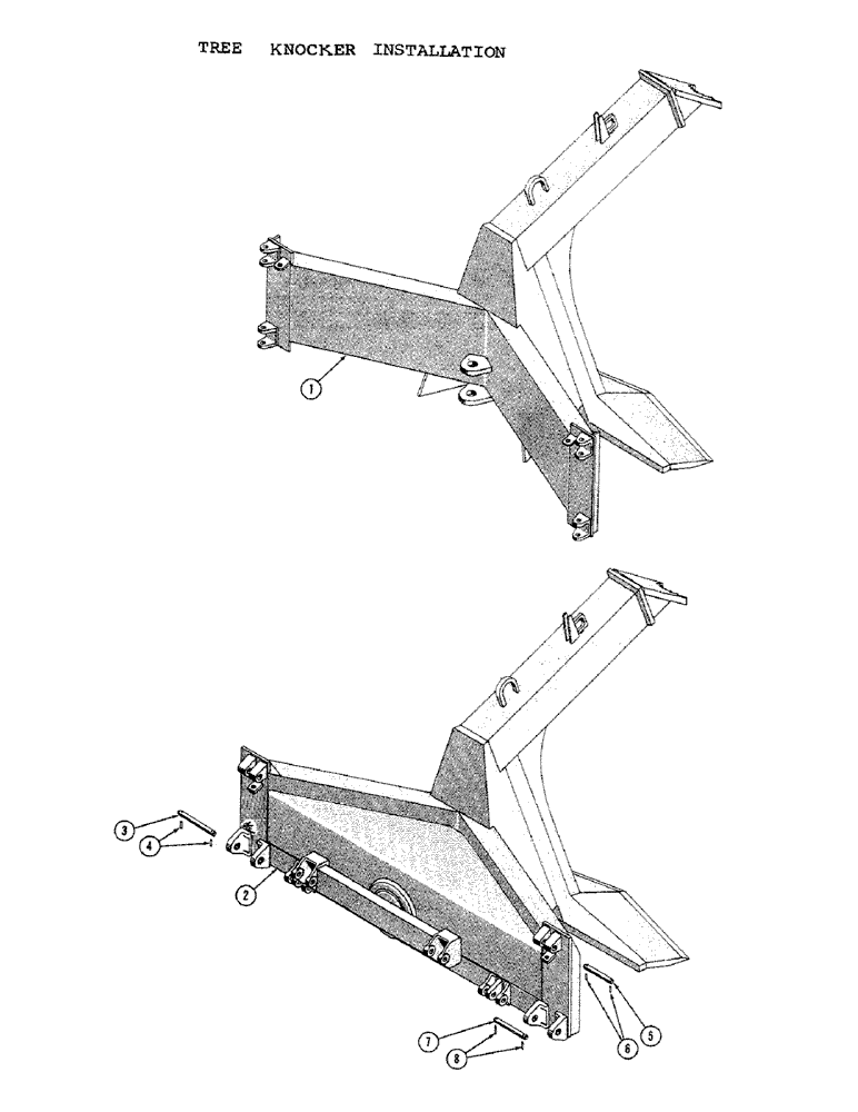 Схема запчастей Case 1000C - (294) - TREE KNOCKER INSTALLATION (05) - UPPERSTRUCTURE CHASSIS