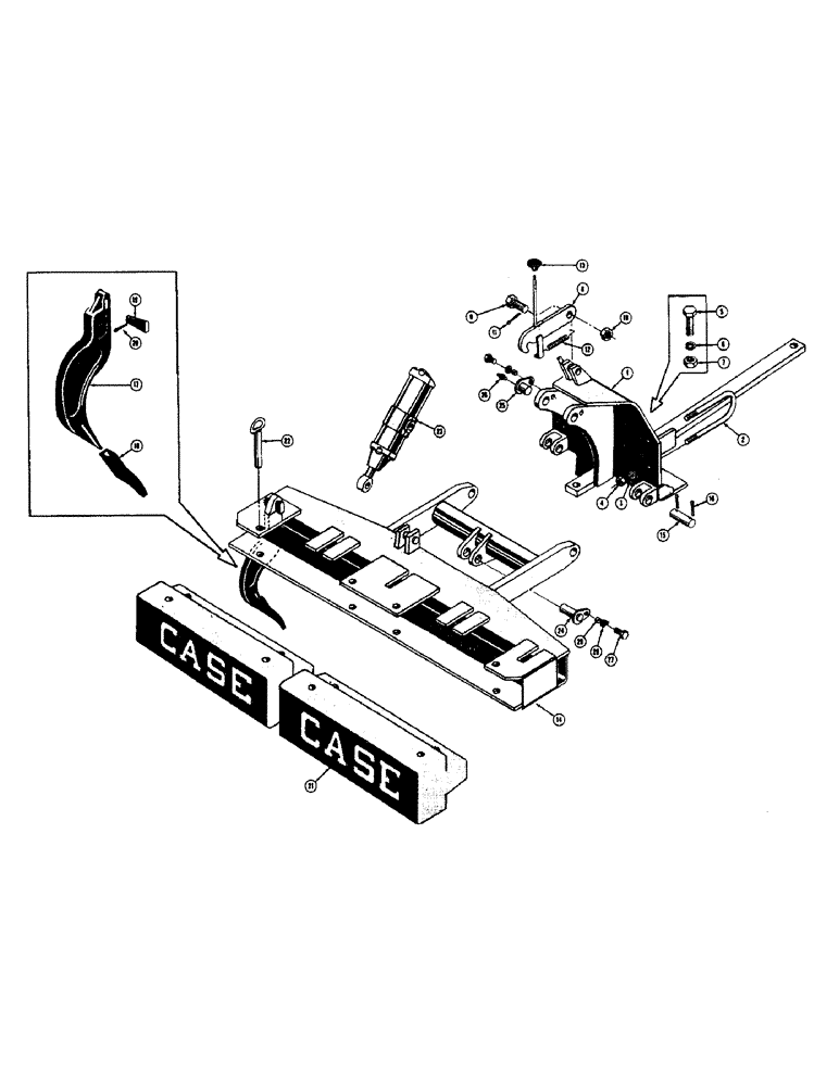 Схема запчастей Case 310D - (114) - SCARIFIER (05) - UPPERSTRUCTURE CHASSIS