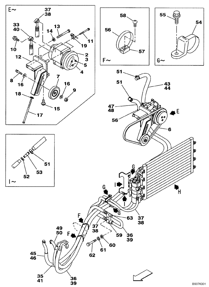 Схема запчастей Case CX225SR - (09-21) - AIR CONDITIONING SYSTEM (09) - CHASSIS/ATTACHMENTS