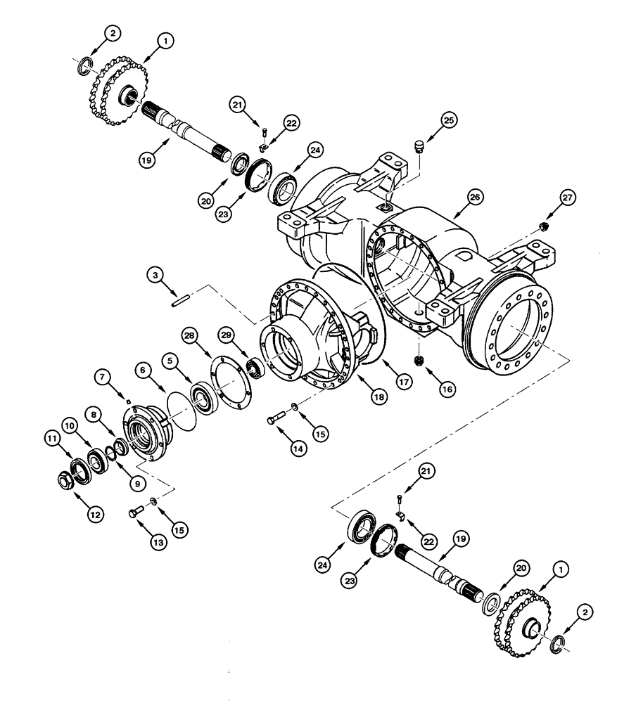 Схема запчастей Case 865 - (06.32[00]) - REAR AXLE CLARK - CENTER HOUSING (06) - POWER TRAIN