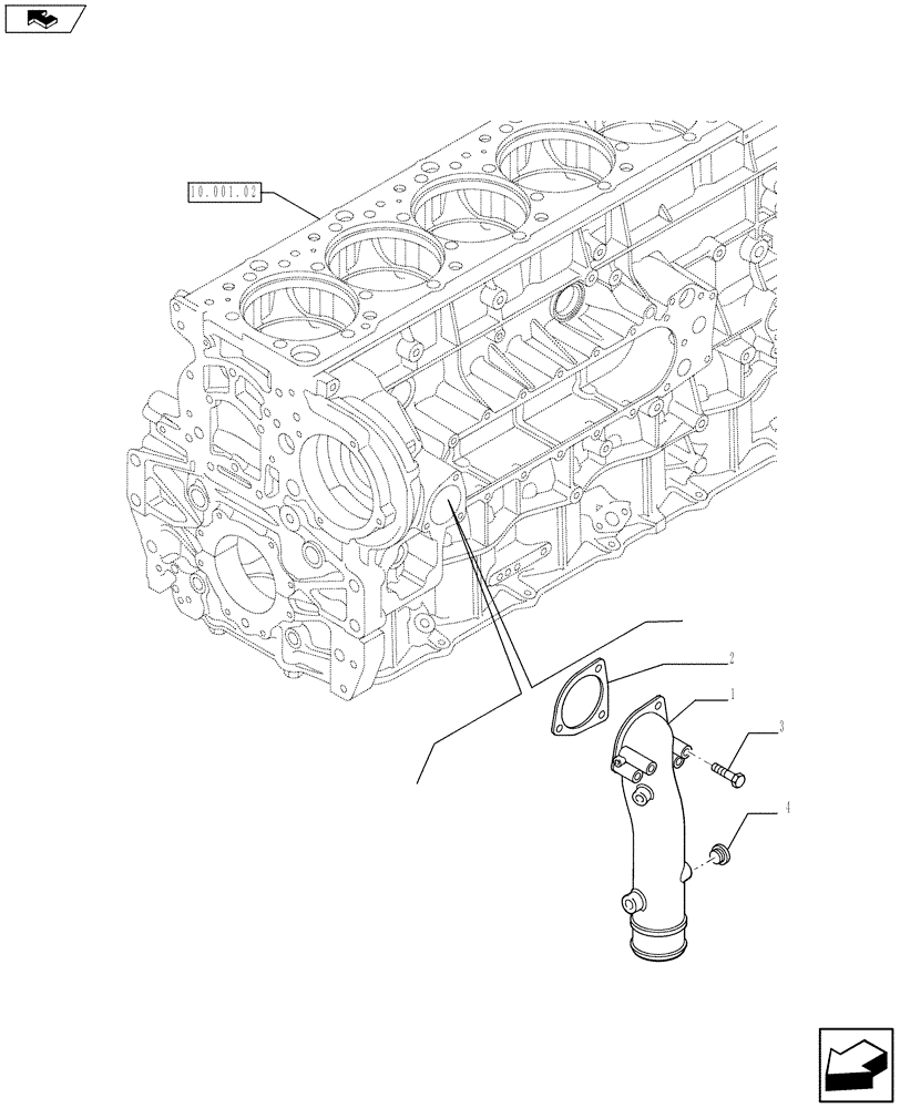 Схема запчастей Case F3DFA613B E003 - (10.402.03) - WATER PUMP PIPES (504058172) (10) - ENGINE