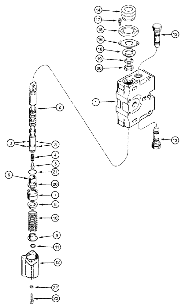 Схема запчастей Case 650H - (08-22) - SECTION ASSEMBLY LIFT (08) - HYDRAULICS