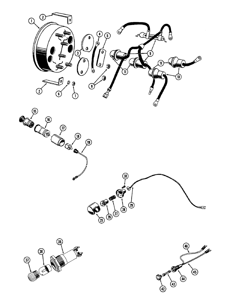 Схема запчастей Case W10 - (059A) - INSTRUMENT CLUSTER (04) - ELECTRICAL SYSTEMS