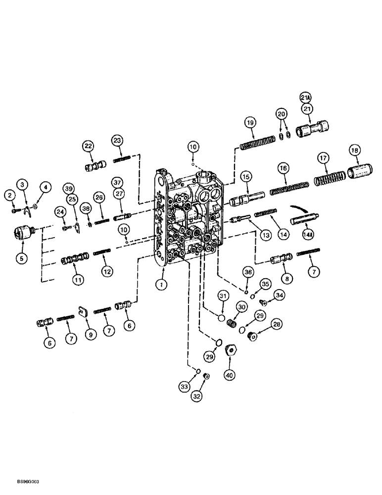 Схема запчастей Case 721B - (6-30) - TRANSMISSION ASSEMBLY, CONTROL VALVE (06) - POWER TRAIN