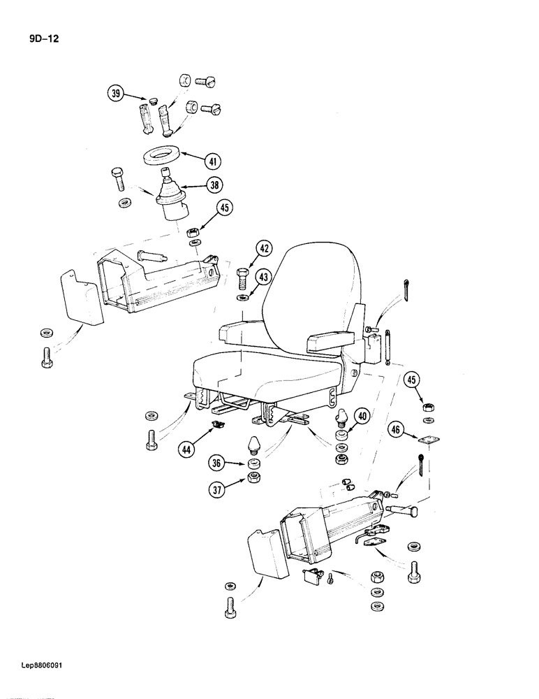 Схема запчастей Case 688 - (9D-12) - HAND CONTROL VALVE CONSOLES, CONTD (09) - CHASSIS